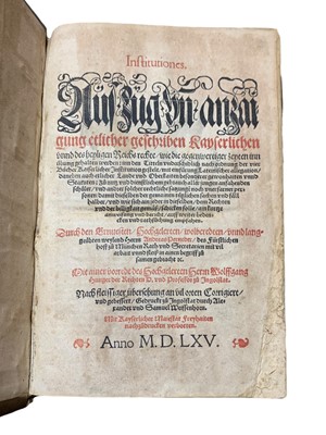 Lot 5 - Perneder, Andreas: Institutiones. 1546-1562