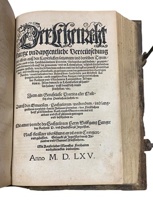 Lot 5 - Perneder, Andreas: Institutiones. 1546-1562