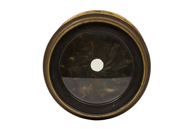 Lot 164 - A E. Krauss 50cm f/6.3 Tessar Brass Lens