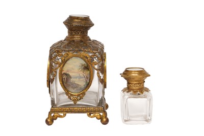 Lot 241 - TWO 19TH CENTURY FRENCH PALAIS ROYAL SCENT BOTTLES