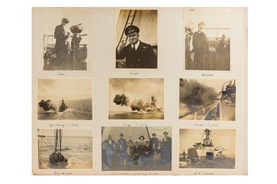 Lot 64 - Commander Claude Elbrow RN (1888 - 1943) WW1 NAVAL LOG AND PHOTOGRAPH ALBUM