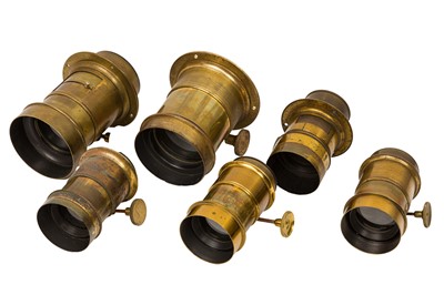 Lot 159 - A Good Selection of Unmarked Rack And Pinion Brass Lenses