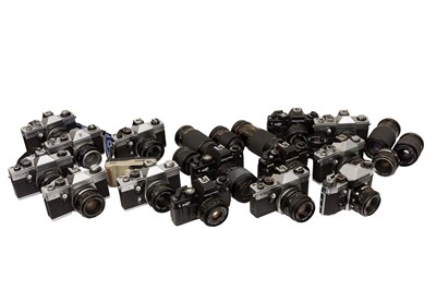 Lot 93 - A Large Selection of Praktica SLR Cameras