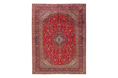 Lot 46 - A FINE KASHAN CARPET, CENTRAL PERSIA