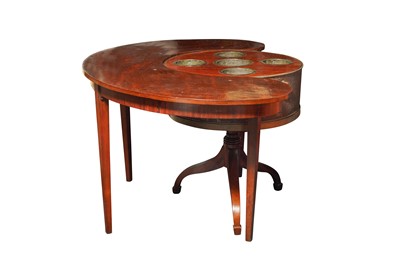 Lot 348 - A GEORGE III MAHOGANY WINE COOLER AND TABLE