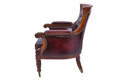 Lot 346 - A WILLIAM IV TUB CHAIR