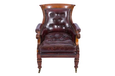 Lot 346 - A WILLIAM IV TUB CHAIR