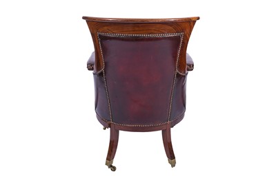 Lot 346 - A WILLIAM IV TUB CHAIR