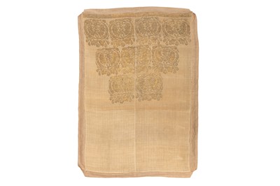 Lot 112 - AN OTTOMAN BROCADE TEXTILE HANGING