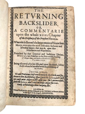 Lot 19 - Sibbes. An Exposition... to the Philippians: 1639, & 2 others by Sibbes