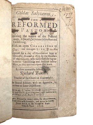 Lot 7 - Baxter. Gildas Salvianus : the Reformed Pastor. 1657 and 2 others.