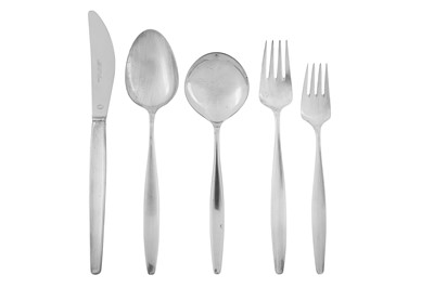 Lot 300 - A mid-20th century Danish sterling silver table service of flatware / canteen, Copenhagen by George Jensen, the majority import marks for London 1969