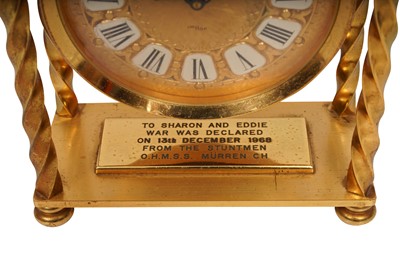 Lot 440 - BUCHERER IMHOF MANTLE CLOCK - JAMES BOND INTEREST