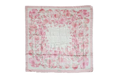 Lot 109 - Ferragamo Abstract Rose Print Wool Scarf