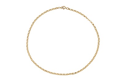 Lot 5 - A 9CT YELLOW GOLD BELCHER CHAIN NECKLACE, CIRCA 1978