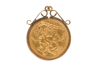 Lot 100 - A FULL SOVEREIGN COIN PENDANT