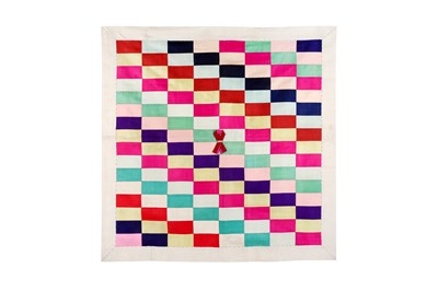 Lot 399 - A KOREAN PATCHWORK SILK WRAPPING CLOTH, JOGAKBO