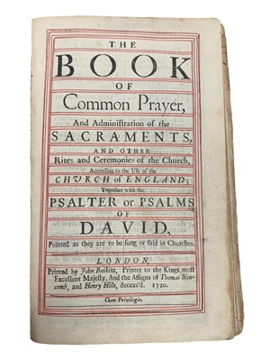 Lot 11 - Binding: The Book of Common Prayer, John Baskett, 1720