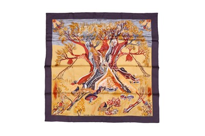 Lot 285 - Hermes 'Kuggor Tree' Silk Scarf 90