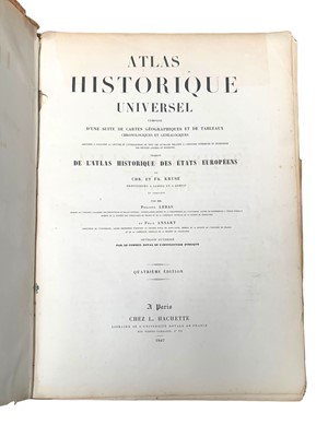 Lot 34 - Miscellaneous: Kruse (Chr. et Fr.) Atlas historique universel