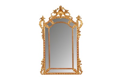 Lot 519 - A LATE 19TH CENTURY GILTWOOD AND GESSO LOUIS XVI STYLE MIRROR