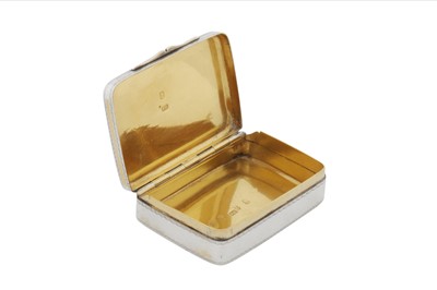 Lot 469 - A George IV Irish sterling silver gilt freedom box, Dublin 1821 by Richard Garde of Cork