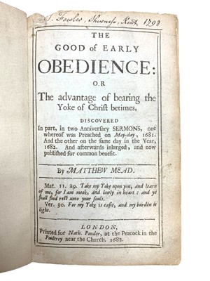 Lot 20 - T.M. [Mall (Thomas)].A Cloud of Witnesses; or, the Sufferers Mirrour, 1665 & 8 others similar