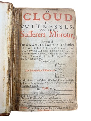 Lot 20 - T.M. [Mall (Thomas)].A Cloud of Witnesses; or, the Sufferers Mirrour, 1665 & 8 others similar