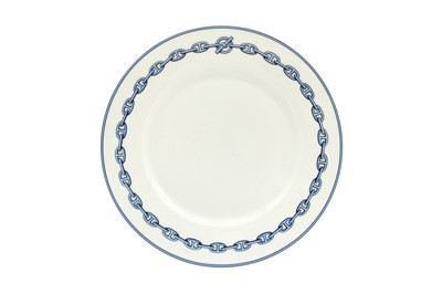 Lot 43 - Hermes 'Chaine D'Ancre' Blue Dinner Plates