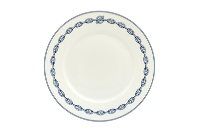 Lot 25 - Hermes 'Chaine D'Ancre' Blue Dinner Plates