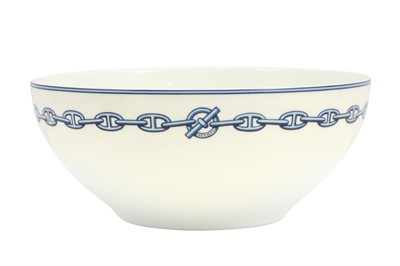 Lot 46 - Hermes 'Chaine D'Ancre' Blue Salad Bowl