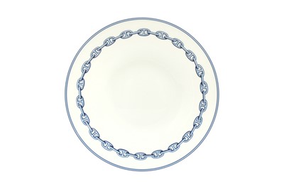 Lot 41 - Hermes 'Chaine D'Ancre' Blue Soup Plates