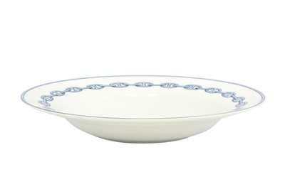 Lot 41 - Hermes 'Chaine D'Ancre' Blue Soup Plates