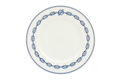 Lot 39 - Hermes 'Chaine D'Ancre' Blue Dessert Plates