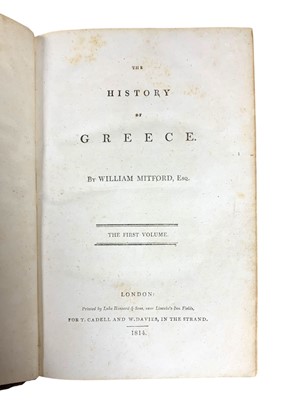 Lot 30 - Miscellany: Mitford (William) The History of Greece