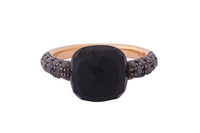 Lot 303 - POMELLATO l A 'CAPRI' BLACK ONYX AND BLACK DIAMOND RING