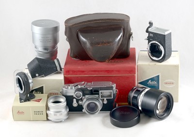 Lot 104 - Leica M3 with 3.5cm Summaron, Goggles & Visoflex Outfit.