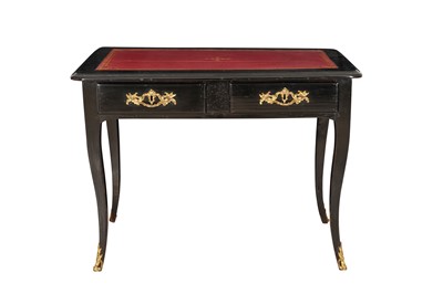 Lot 355 - A FRENCH EBONISED AND GILT BRONZE MOUNTED WRITING TABLE, 19TH CENTURY