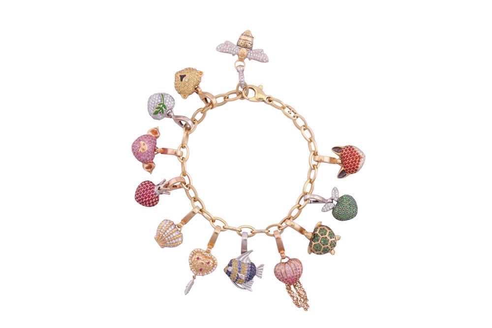 Lot 302 - THEO FENNEL l A CHARM BRACELET