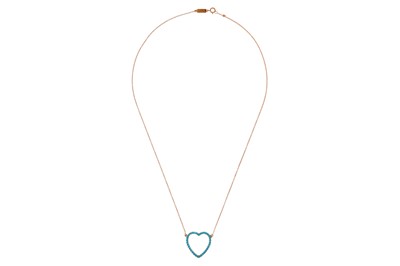 Lot 219 - JENNIFER MEYER l A TURQUOISE HEART NECKLACE