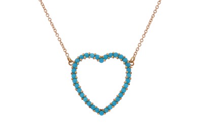 Lot 219 - JENNIFER MEYER l A TURQUOISE HEART NECKLACE