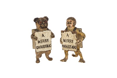 Lot 450 - TWO COLD-PAINTED MINIATURE BRONZE FIGURES AFTER FRANZ BERGMAN