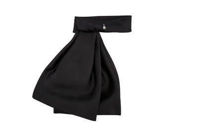 Lot 476 - Christian Dior Black Silk Ascot Tie