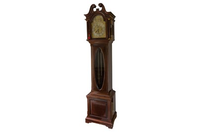 Lot 435 - A WARING AND GILLOWS MAHOGANY LONGCASE CLOCK