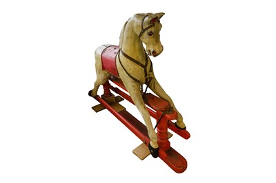 Lot 446 - A VICTORIAN ROCKING HORSE