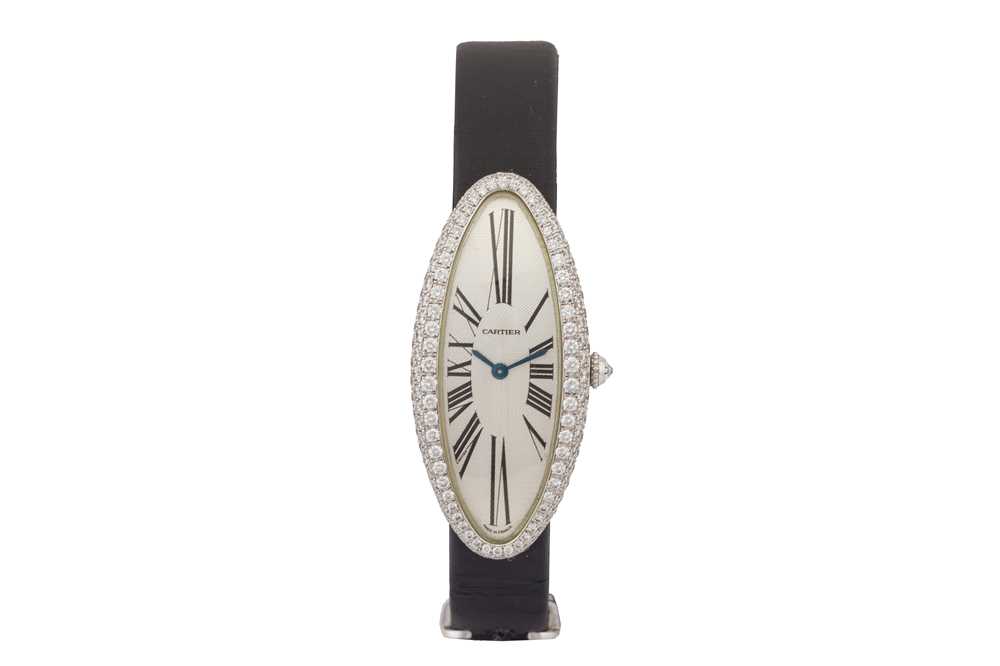 Lot 106 - Lady's Cartier 'Baignoire Allongée' Dress Watch