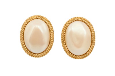 Lot 410 - Yves Saint Laurent Ivory Pearl Clip On Earrings