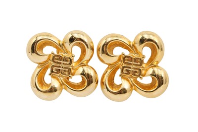 Lot 404 - Givenchy Four Leaf Clover Clip On Earrings