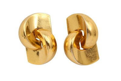 Lot 399 - Christian Dior Modernist Clip On Earrings