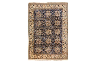 Lot 96 - AN EXTREMELY FINE PART SILK NAIN CARPET, CENTRAL PERSIA